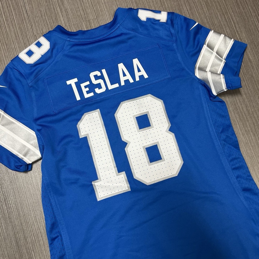 Nike NFL Detroit Lions #18 Isaac TeSLAA Women's Small Game Day Jersey Home Blue